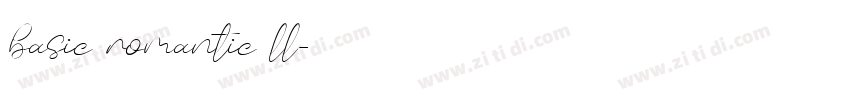 basic romantic ll字体转换